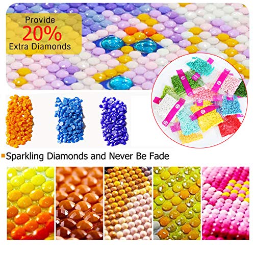 JATOK Diamond Painting Kit for Adults, World Landmarks, 35.5 x 15.7 in - color: Turquoise