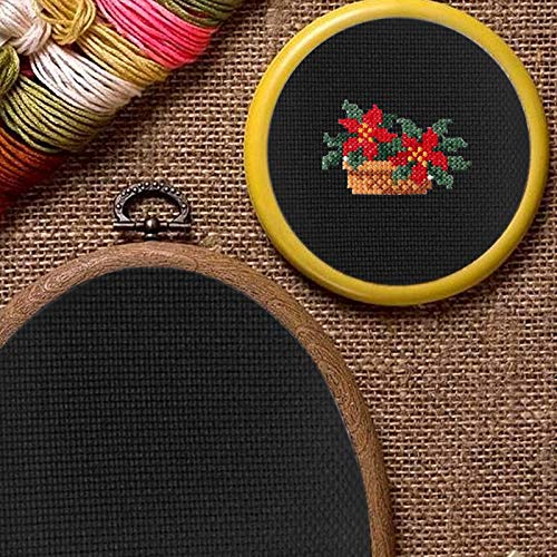 6 Pieces Classic Reserve Aida Cloth Cross Stitch Cloth, DaKuan 11 Count Cross Stitch Fabric, White & White, 12 by 18-Inch - color: 3 Black+3 White