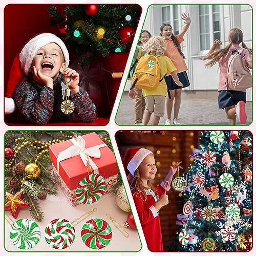Tondiamo 20 Pcs Christmas Diamond Painting Keychain Kits - style: Cute Candy Cane Style