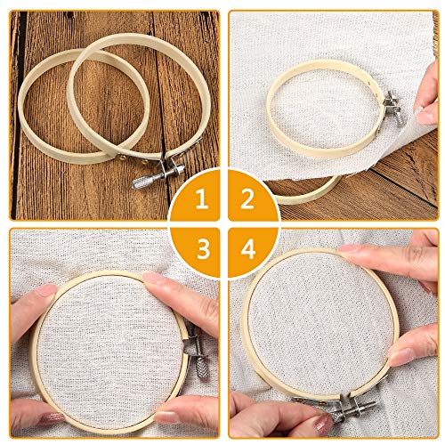 Caydo 12 Pieces 5 Inch Embroidery Hoops, Cross Stitch Hoops Ring Bulk - style: 5 Inch