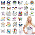 Butterfly DTF Transfers Ready to Press, Iron on Decals for T-Shirts - color: Butterfly078