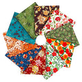 Craftido -25 Options- 100% Cotton Quilting Fabric Bundles 10pcs Fat Quarters 18”x21”-Medium Weight 5.2 oz- Soft Cotton for Quilting, Sewing Project, Patchwork, DIY Crafts - Retro Style - color: Retro Style