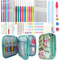 Weabetfu 102pcs Crochet Hooks Set Crochet Hook Kit with Case Ergonomic Crochet Needles for Arthritic Hands and Crochet Accessories Complete Crochet Set for Beginners & Experieced Crochet Lovers - color: Green