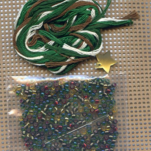Tipsy Tree Beaded Counted Cross Stitch Ornament Kit Mill Hill 1998 Winter Holiday H79