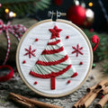 Christmas Embroidery Kit DIY Hand Embroidery Starter Cross Stitch Kits, Christmas Ornaments Embroidery with Stamped Pattern,Cotton,Threads,Needles,Instructions for Adults Beginners (Christmas Tree) - color: Christmas Tree