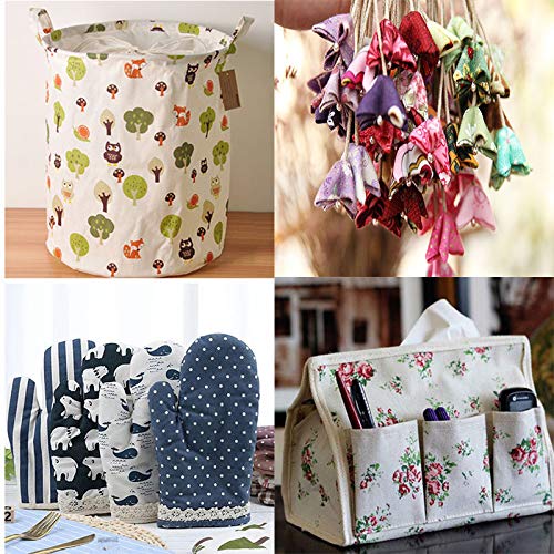 200 pcs Fabric Squares Sheets Patchwork Craft Cotton Quilting Fabric Bundles DIY Patchwork Crafts with with Different Patterns for Crafts (10cmx10cm)