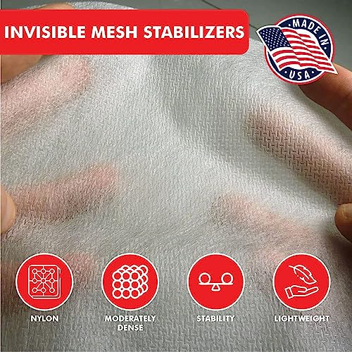 Superpunch No Show Mesh Stabilizer, 1.5 oz, White, 7.5 x 8 in, 500 Sheets - color: White, size: 7.5 inch x 8 inch, 500 Precut Sheets