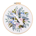 Amiiba Embroidery Starter Kit with Letter N Pattern, DIY Full Range Stamped Embroidery Cross Stitch Kits for Beginners Adults (Letter N) - color: Letter N