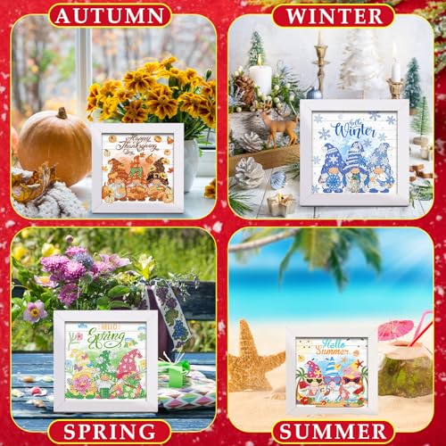 Trandraft 13 Pcs Gnomes Holiday Small Diamond Art Kits for Adults Craft - style: Gnome