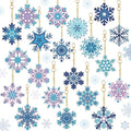 Tondiamo 20 Pcs Snowflake Diamond Painting Keychain Kits - style: Snowflake Style