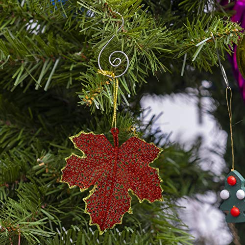 Christmas Tree Hanging Ornament Hooks - Silver Metal Wire Hangers 120 Pk