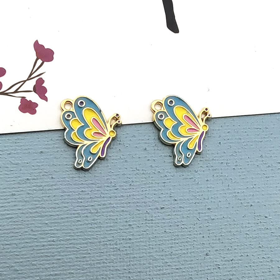 Beautiful Butterfly Needle Minder Magnetic for Cross Stitch, Pink and Blue Butterfly Needle Holder for Embroidery Needlework, Needlework Accessories（2 PCS）
