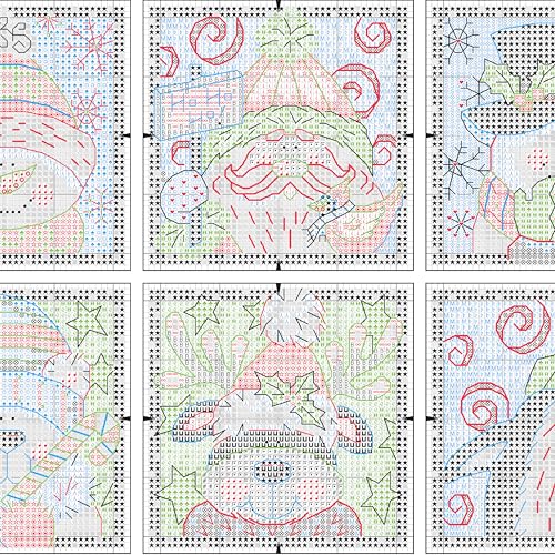 Dimensions Counted Cross Stitch Christmas Pals Ornament Kit, 6 pcs