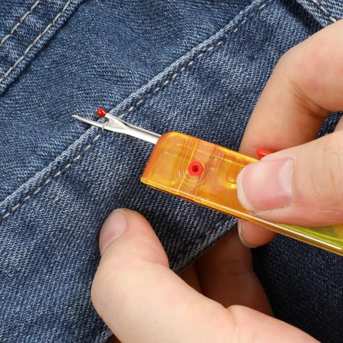 3 PCS Seam Rippers for Sewing, Folding Seam Rippers 3 Color Portable Folding Thread Stitch Remover Tool Mini Clothes Tag Remover for Sewing Crafting Removing Embroidery Hems and Seams