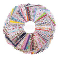 Penta Angel 4 x 4 Inch/10 x 10cm 100 Pieces Assorted Pre-Cut Printing Cotton Cloth Square Bundle Quilt Craft Fabric Patchwork DIY Sewing Scrapbooking Quilting Dot Pattern (100 pcs)