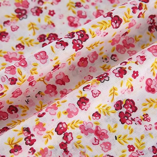 Cotton Fabric DIY Making Supplies Quilting Patchwork Fabric Fat Quarter Bundles DIY for Quilting Cotton Patchwork Cushions (Flowers, 20" x 20") - color: 7pcs Flowers, size: 20" x 20"