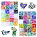 SONGIN 8640Pcs Glass Bugle Beads Kit, 2 * 7mm Tube Beads, Silverlined & Iridescent Craft Bead, 48 Colors Long Tube Bead for Jewelry Making, Embroidery, Crafts & DIY Projects - color: Colorful 01