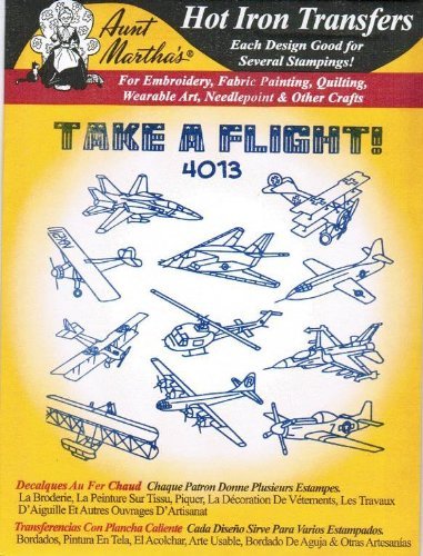 Airplanes & Aircraft Aunt Martha's Embroidery Transfer