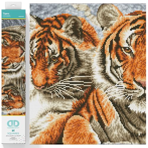 DIAMOND DOTZ Tigers Animal Diamond Painting Kit for Adults with Gems