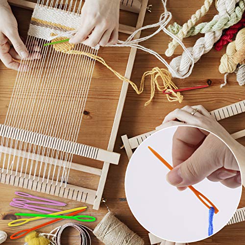 AIEX 30Pcs Plastic Sewing Needles and 9Pcs Large Eye Blunt Needles, Colorful Safety Yarn Lacing Weaving Sewing Needles for Kids Craft Needle Projects