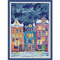 Howie's Needlepoint 14CT Pre-Printed Cross Stitch Kits,Embroidery Patterns Starter Kits,Needlepoint Kits (Colorful House,12.5 * 17 Inch) - color: Colorful House