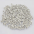 (R) Silver Plated Smooth Round Metal Beads 4 mm 600 Pcs - color: Silver 600 Pcs 4mm
