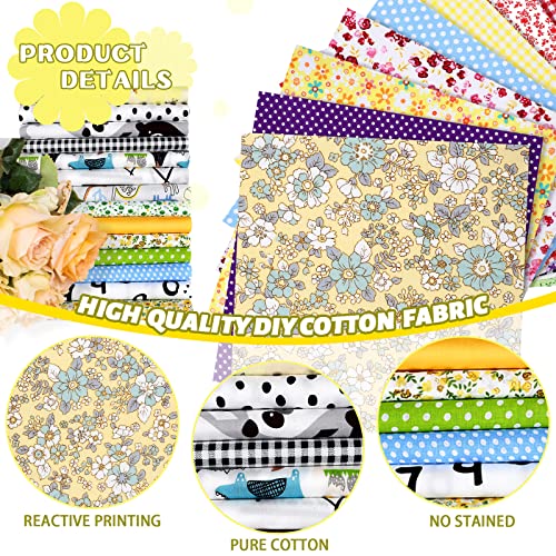 Tudomro 70 Pcs 10 x 10 Cotton Fabric Square for Quilting, Fresh Style - color: Fresh Style