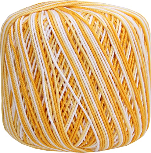 ThreadArt 100% Cotton Crochet Thread Size 3, Variegated Sunburst 51 - color: VARIEGATED SUNBURST, size: SIZE 3 SINGLE
