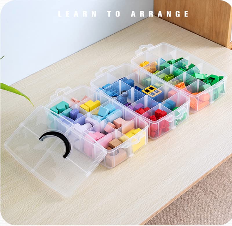 Sooyee 3-Tier Stackable Craft Organizers and Storage Box, Clear - size: 3-Tier
