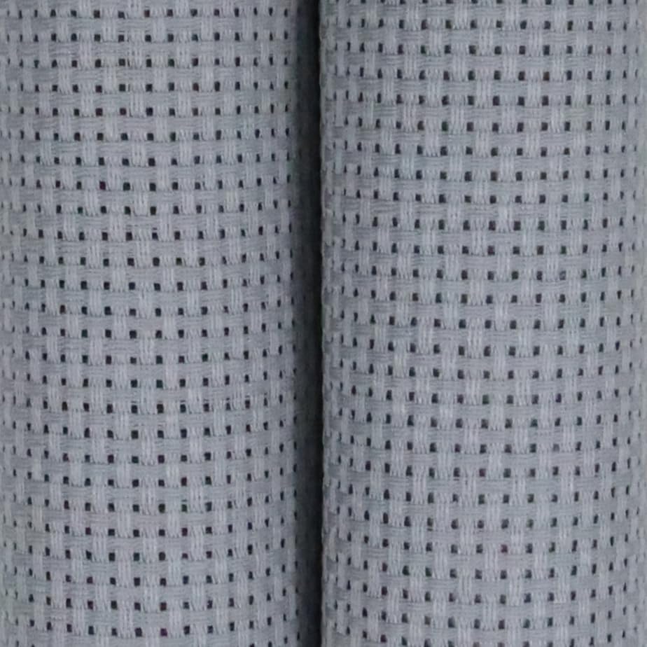 KCS 19" x 28"(48cmx72cm) 11 Count Cotton Aida Cloth Cross Stitch Fabric (Light Grey) - color: Light Grey