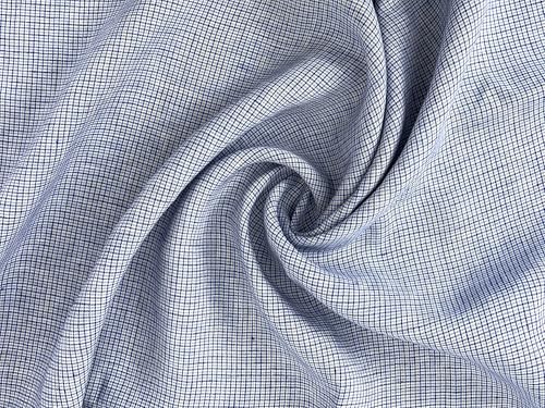 100% Linen Fabric – Checks & Plaids, Lightweight, Soft Pre-Washed – 51-52” Wide – Perfect for Sewing, Quilting, Apparel & Home Projects (3 Yard pre Cut, Mini Gingham Blue 7340) - size: 3 yard pre cut