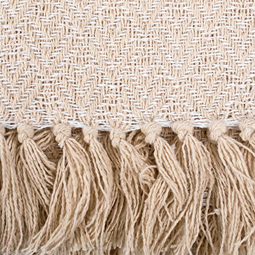 DII Diamond Throw Collection Cotton Woven, 50x60, White - color: White