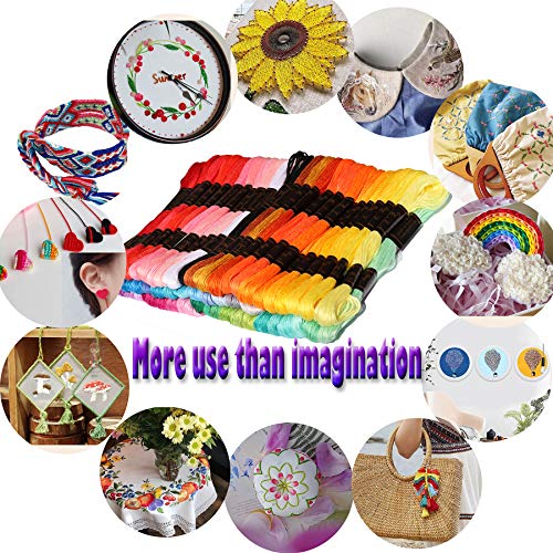 122 skeins Embroidery Floss - Embroidery Thread - Friendship Bracelet String for Cross Stitch, Hand Embroidery, String Art - color: Multi-color series, size: 1 Pack