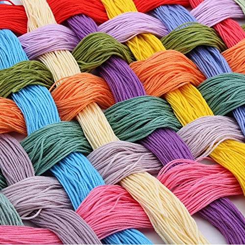 Disxvivy Cross Stitch Stamped Full Embroidery Kits DIY 11CT Cotton Thread Printed DIY Needlepoint Kits Craft Needlework Set Cross-Stitch Stamped Sets-Colorful Dandelion 18x18 inch - color: Artstyle28