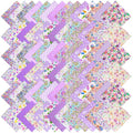 84 Pcs Purple Precut Quilting Cotton Fabric Squares 8 x 8‑Inch - color: Purple, size: 8″