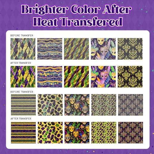 HTVSTD Mardi Gras Sublimation Transfer Ink Paper 10 Sheets 12 * 10in - color: Bullet-10