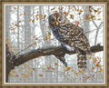 Aiorkeng Cross Stitch Kits Stamped Full Range of Embroidery Starter Kits for Beginners DIY-Printed kit Owl 14(Printed) 11CT 3 Strands 21.7×17.7inches - color: Owl 14(printed)21.7×17.7inches