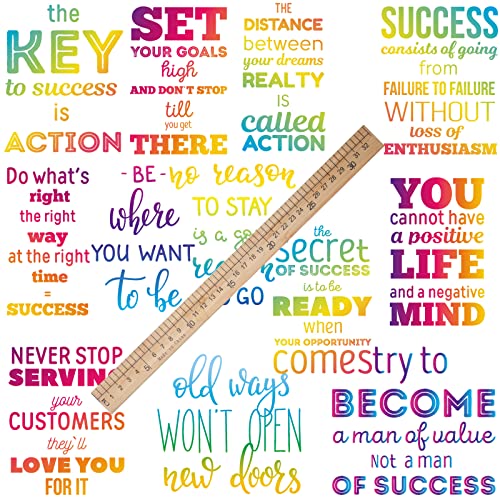 24 Sheets Inspirational Quotes Iron on Transfers for T-Shirts Dtf Transfers Ready to Press Motivational Iron on Decals Heat Patches Positive Phrases HTV Vinyl Stickers for Clothes Bag Hat DIY Craft - style: Letters