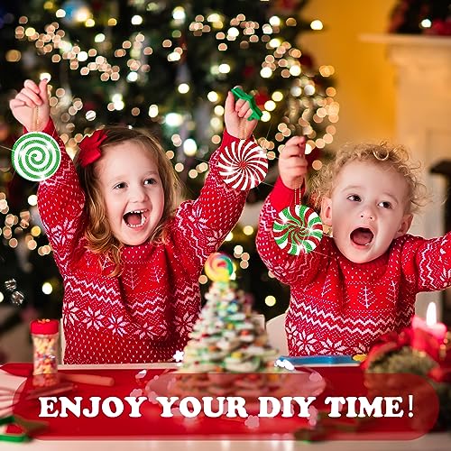 Tondiamo 20 Pcs Christmas Diamond Painting Keychain Kits - style: Cute Candy Cane Style