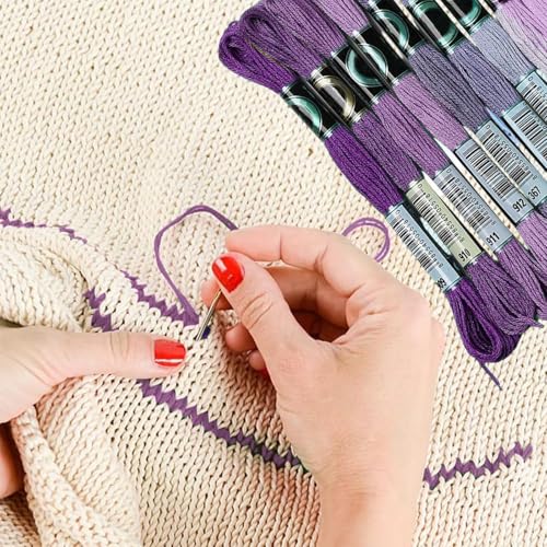 24 Skeins Embroidery Floss 8m Cross Stitch Thread Set - color: Colorful