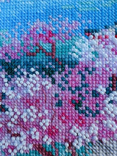 RIOLIS 1743 Sakura. Pagoda Counted Cross Stitch Kit 7.09 x 9.45 in - style: Sakura. Pagoda 1743