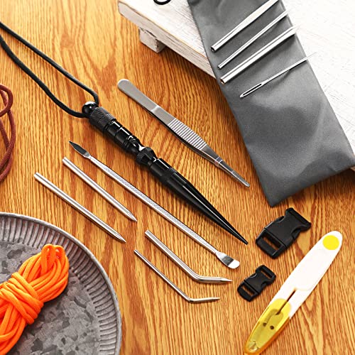 Shimeyao 12 Pcs 2026 Update Paracord FID Knotter Tools Set, Black - color: Black
