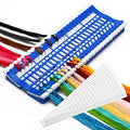 Luxiv 50 Position Embroidery Floss Organizer, Thread Shelf with 15P Card - color: Blue, size: 50 Positions