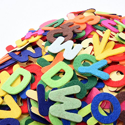 Outus 500 Pcs Felt Letter Stickers Self Adhesive Alphabet, 1 Inch