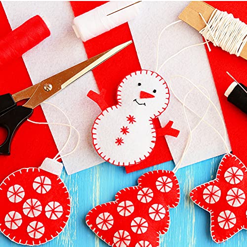 Tatuo 96 Pcs Christmas Stiff Felt Fabric Sheets, 12 Colors - color: 12 Colors