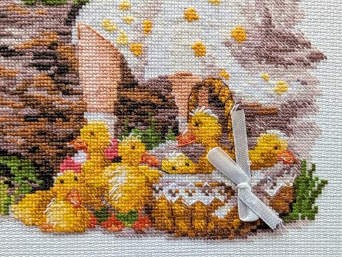 RIOLIS 1781 Girl with Ducklings Counted Cross Stitch Kit 11.81 x 11.81 in - style: Girl with Ducklings 1781