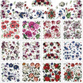 BBTO 12 Sheets Rub on Transfers for Crafts Wood Furniture DIY, 5.5" x 5.7" - style: Dark Floral