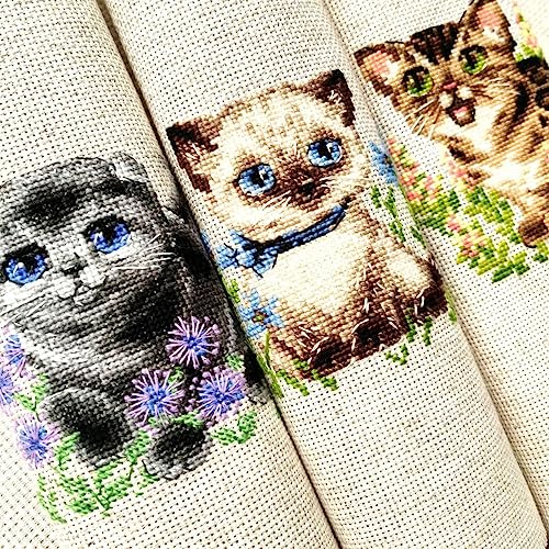 RIOLIS 2119 Bengal Kitten Counted Cross Stitch Kit 6 x 6 in - style: Bengal Kitten 2119