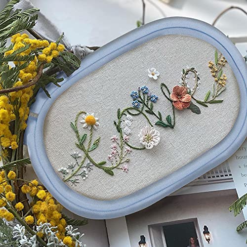 3 Pieces 3 Sizes Square Embroidery Hoops Plastic ABS Cross Stitch Hoops for DIY Embroidery Craft,with 16pcs Gold Eye Sewing Needles - style: 3 Sizes Rectangle Square