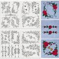 38Pcs Rose Lace Water Soluble Hand Sewing Stabilizers - style: Rose Lace